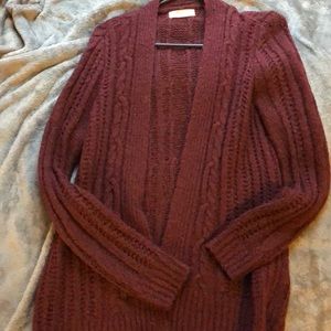 Burgundy Hollister cardigan